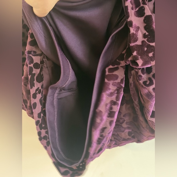 Cache Long Sleeve Dress in Purple and Black Animal Print - Picture 7 of 13